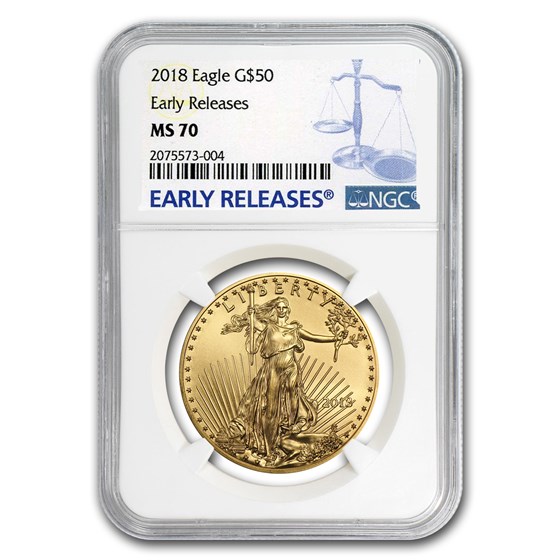 2018 1 oz Gold American Eagle MS-70 NGC (Early Releases) 2018 1 oz Gold American Eagle MS-70 NGC (Early Releases)